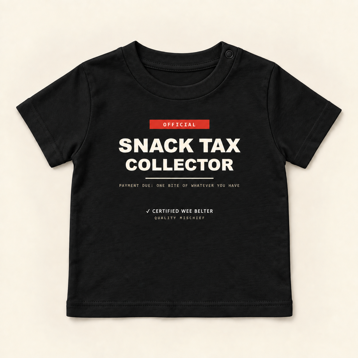 Wee Belter approved Baby tee 04 Black 692ee5c851a5