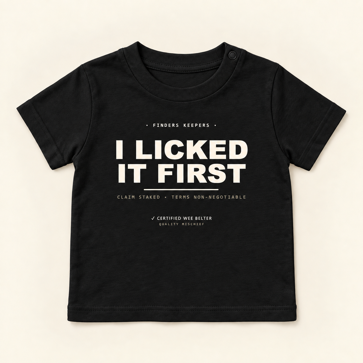 Wee Belter approved Baby tee 05 Black 9a5e393b32fa