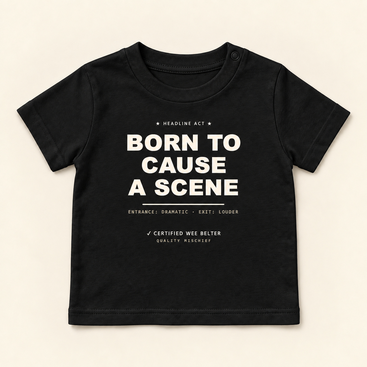 Wee Belter approved Baby tee 09 Black 9074f782f857
