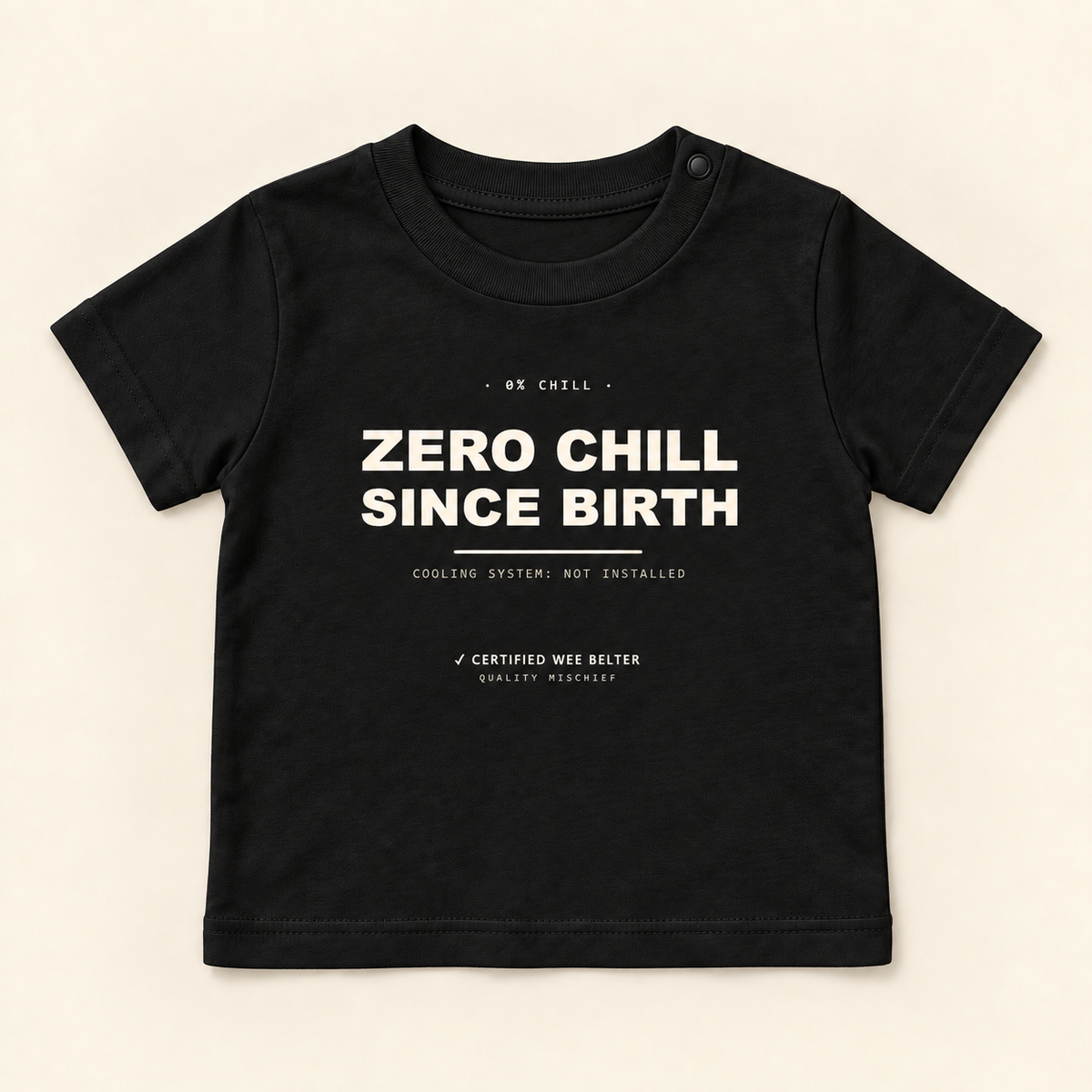 Wee Belter approved Baby tee 10 Black c76fb6f17b03