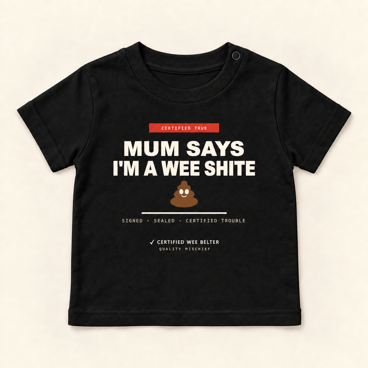 Wee Belter approved Baby tee 11 Black f76bcc59520d