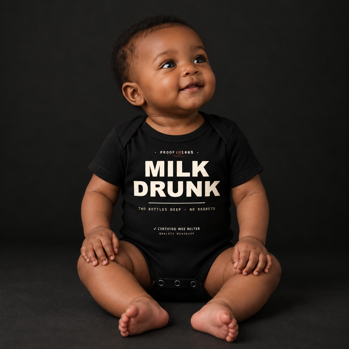 Milk Drunk black organic baby bodysuit