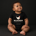 Cock Blocker black organic baby bodysuit