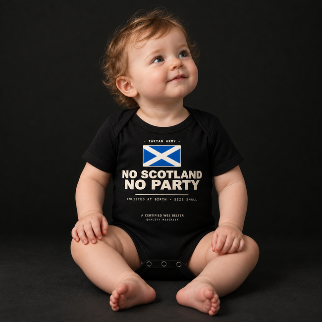 No Scotland No Party - Organic Baby Vest